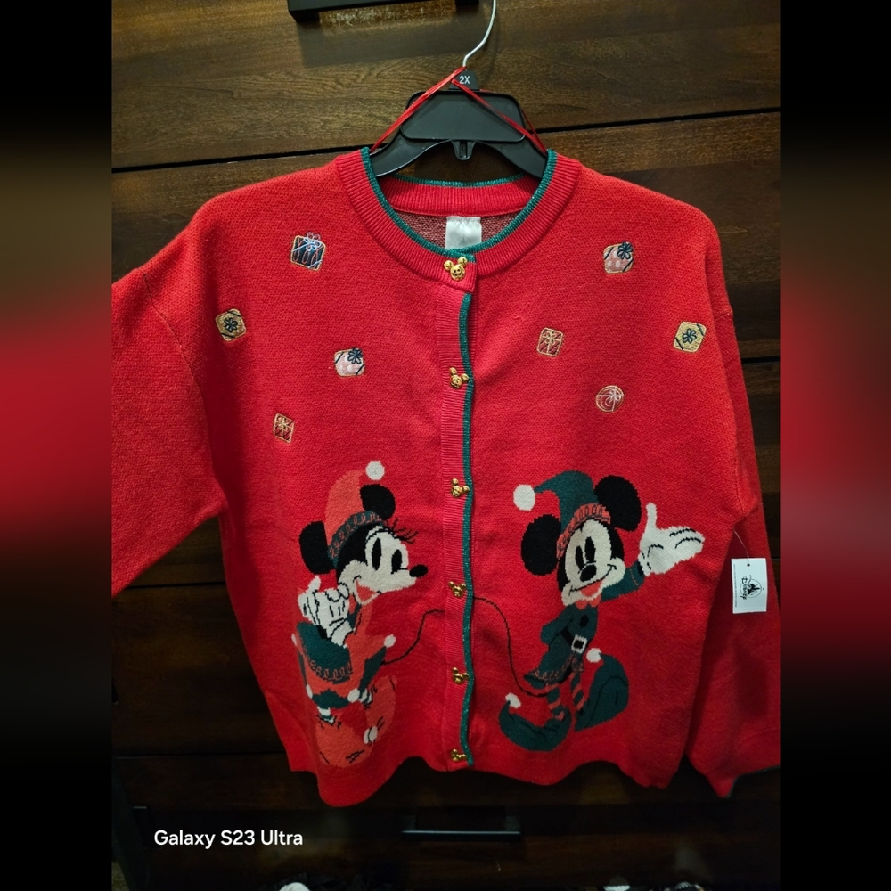 Disney Christmas 2024 Mickey and Minnie Cardigan - Womans - Picture 2 of 9